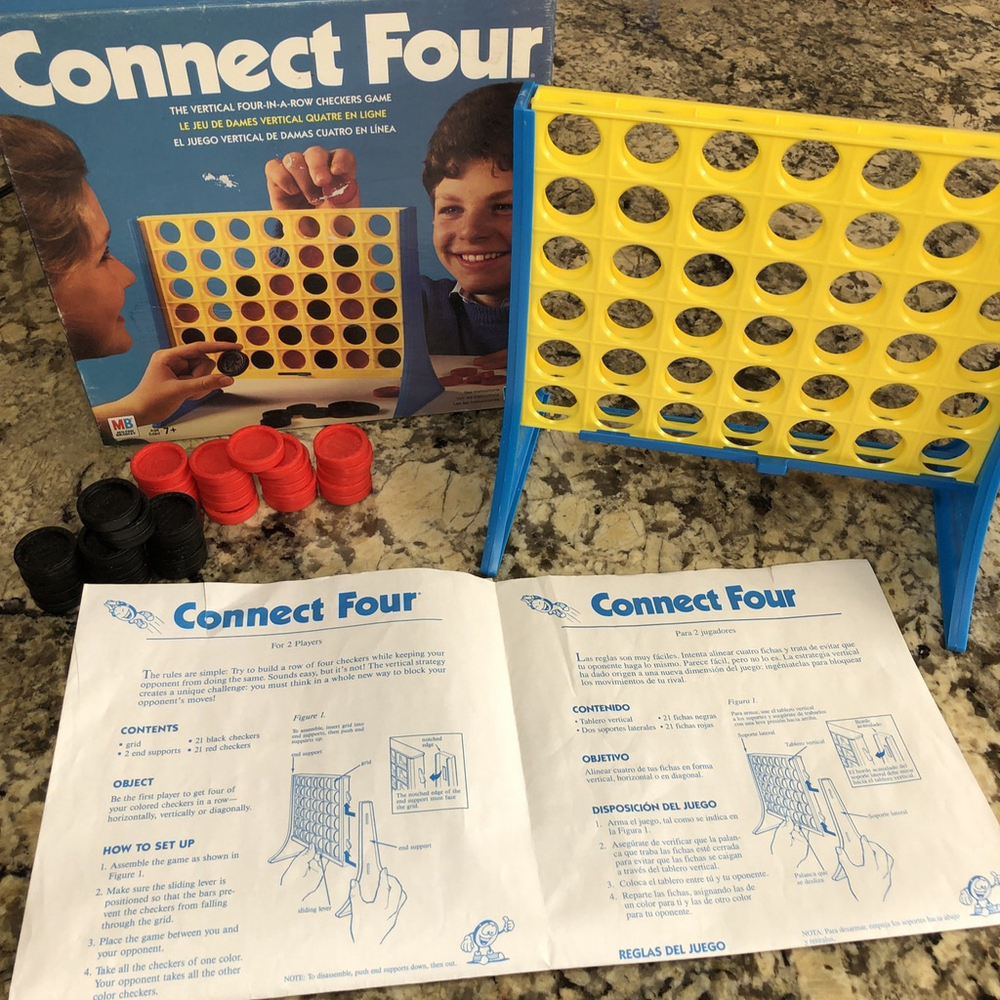 Vintage 1998 Connect Four Game Milton Bradley Hasbro Made In USA * Read Below